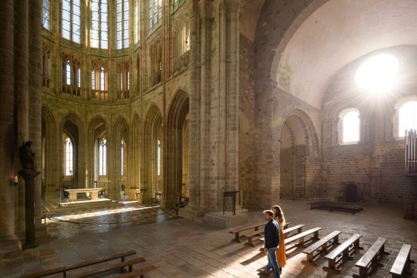 Couple à l'abbaye du Mont-Saint-Michel