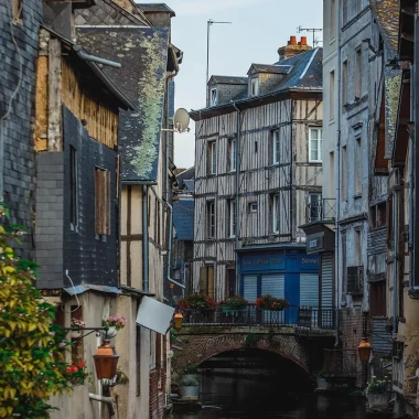 A canal in Pont-Audemer