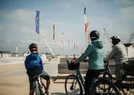 Cycling with the family in Ouistreham