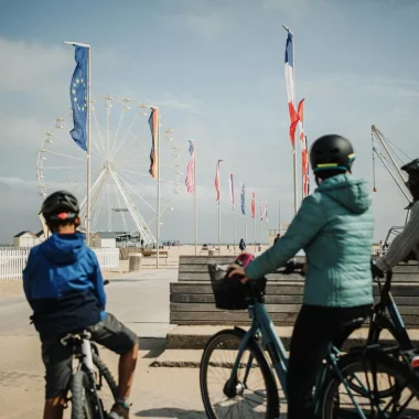Cycling with the family in Ouistreham