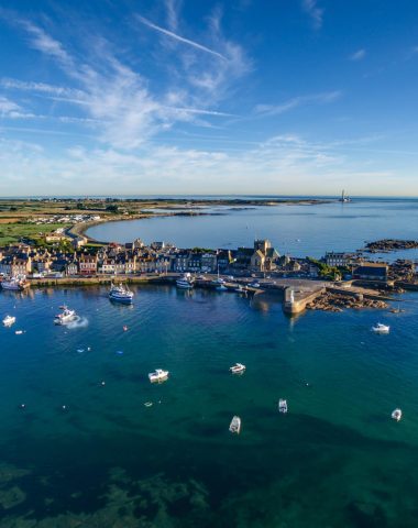 Vue aérienne de Barfleur