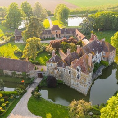 Vue du ciel château du Blanc Buisson