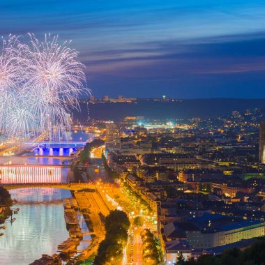 Firework display in Rouen