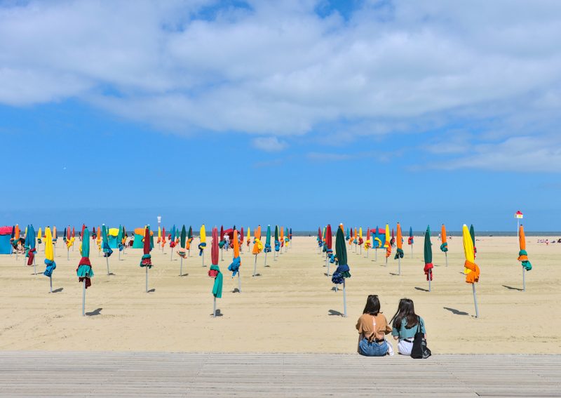 Deauville beach and parasols