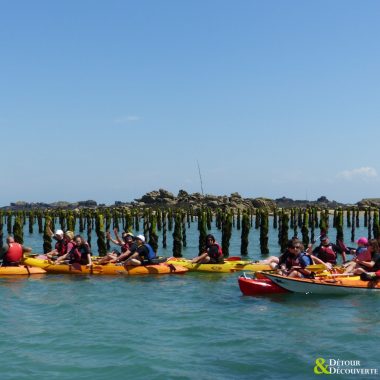Balade en kayak de mer organis par l'agence Détour & Découverte