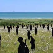 'Standing with Giants' installation at the British Normandy Memorial
