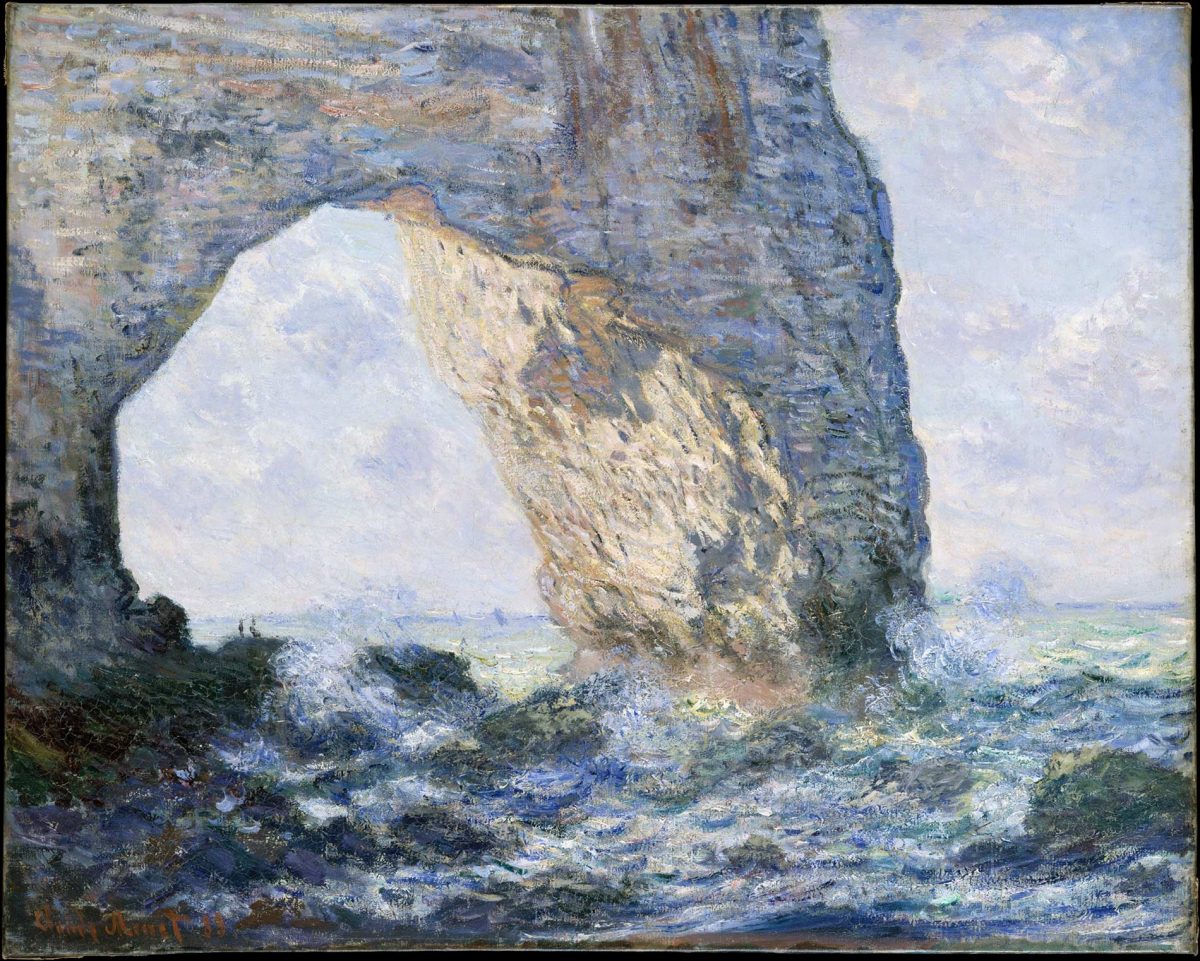 La manneporte d'Etretat by Claude Monet - impressionism