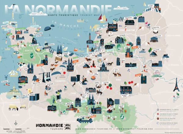 Tourist map of Normandy