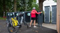 Lockers provided for cyclists in Mortain © Thomas Le Floc'H